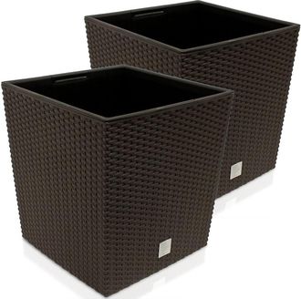 Prosperplast Markenartikel - Deuba Maceta Rato Para Plantas Flores De Polirat&aacute;n 35l 64l Maceta Interior Con Asas Balc&oacute;n Jard&iacute;n Interior Exterior 2x - 64 Ltr. - Som