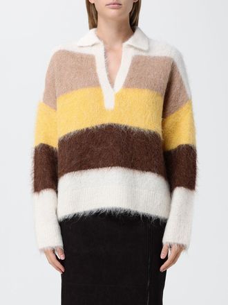 Pinko Polo in maglia a righe in misto lana con maniche lunghe e scollo a V