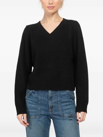 Nili Lotan Korina V-neck top - Zwart