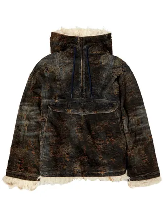 Diesel D-ARAK-FSF coated jacquard denim jacket - unisex - Cotton - M - Black