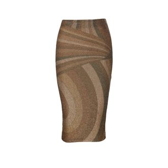 Pucci Pencil Skirts, female, Multicolor, S, Midi Skirt Jersey Lam&eacute;