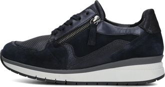 Gabor Blauwe Lage Fashion Sneakers - Dames - Sneakers - Blauw - 37 EU - Leer - Schoenen