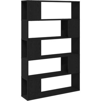 vidaXL Vidaxl - Black Oak Book Shelf 100x24x155 cm Made with Engineered Wood