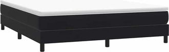 vidaXL Cama Box Spring Sin Colch&oacute;n Terciopelo Negro 180x220 Cm Vidaxl