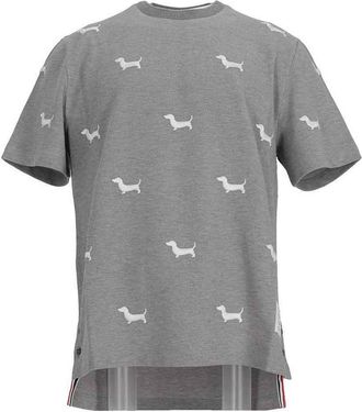 Thom Browne Short Sleeve Tee In Classic Pique