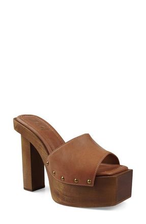 Zigi Soho Cassidey Leather Platform Slide Sandal in Tan Leather at Nordstrom, Size 11