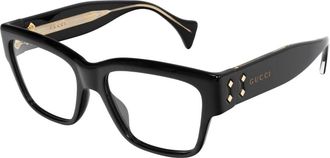 Gucci Vierkante Zonnebril - Dames - Brillen - Zwart - 54 MM - Accessoires