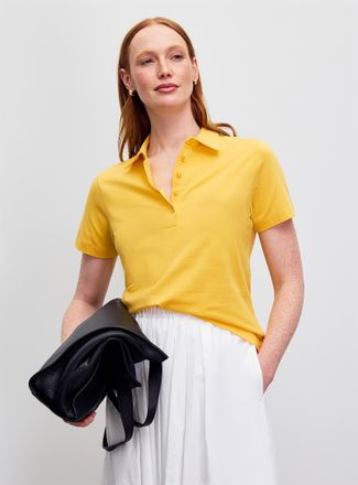 Contemporaine Womens Organic cotton plain Polo Shirt shirt