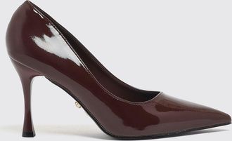 Twentyfourhaitch Patent Faux Leather Stiletto Pumps with Almond Toe