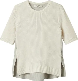 Sea New York panelled top - women - Merino/Nylon - S - Neutrals