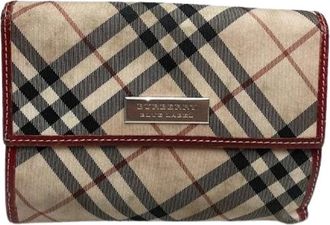 Burberry Pre-owned Vintage Portemonnee - Dames - Vintage Accessoires - Beige - ONE Size - Leer - Vintage