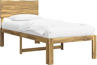 vidaXL Estructura De Cama Individual Con Cabecera Rostock Blanco Vidaxl