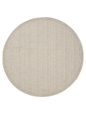 benuta Alfombra de interior y exterior crema/azul &oslash; 160 cm