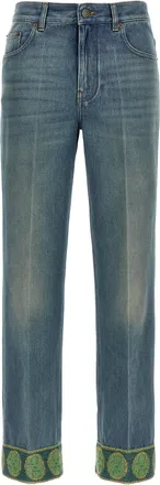 Valentino Garavani Womens Jacquard Jeans