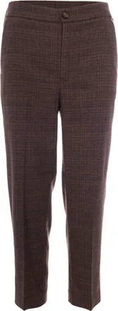 Liu Jo Tartan Classic Cigarette Polyester-Blend Cropped Pants