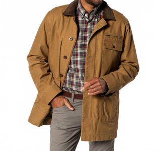 Duck Head Canvas Barn Coat In Dull Gold
