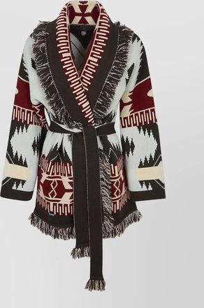 Alanui cashmere jacquard cardigan