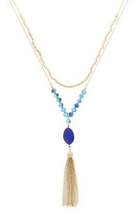 Olivia Welles Warm Breeze Pendant Necklace in Blue at Nordstrom Rack