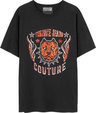 Versace Jeans Couture T-shirt - Heren - T-shirts - Zwart - XS - Katoen - Tops