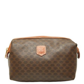 Celine Brown Pvc Leather Pouch (Pre-Owned)