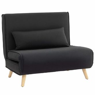 HOMCOM Sill&oacute;n cama 94x78x80 cm negro