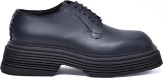 The Antipode Rubberen veterschoenen met plateauzool - Heren - Veterschoenen - Zwart - 40 EU - Leer - Schoenen