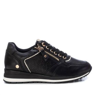 Xti Womens Lace-Up Sneakers In Black