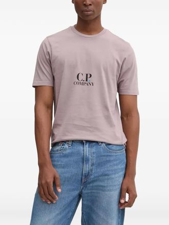 C.P. Company logo-print box-pattern T-shirt - Purple