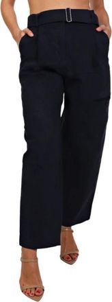HUGO BOSS Broeken > Wijde Broeken - Dames - Wijde Broeken - Blauw - S - Broeken
