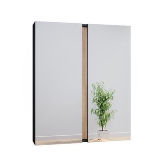 Vicco Armario Con Espejo Para Ba&ntilde;o Gloria, Antracita, 70.4 X 84 Cm Con 2 Puertas Vicco