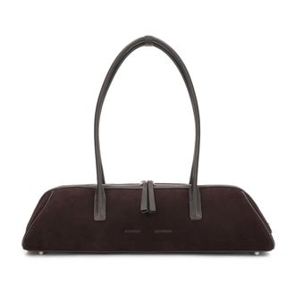 Kazar Suede Baguette Tas - Dames - Handtassen - Bruin - ONE Size - Leer - Tassen