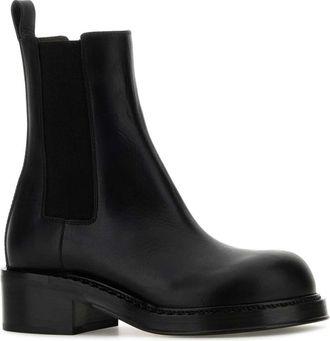 Bottega Veneta Womens Cliff Ankle Boot Black Calf