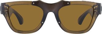 Burberry Dark Brown Square Unisex Sunglasses BE4445U 414373 53