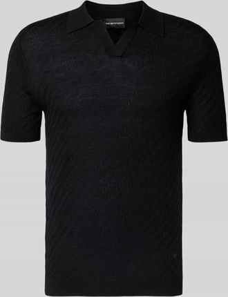 Emporio Armani Slim Fit Poloshirt mit Lyocell-Anteil in Black, Gr&ouml;&szlig;e XXL