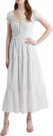 LoveShackFancy Emie Midi Dress In Blue