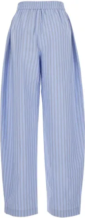 Rotate Womens Pants Light Blue Cotton Poplin Biologic Trousers
