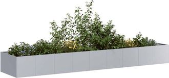 vidaXL Jardinera De Acero Galvanizado 360x80x40 Cm Vidaxl