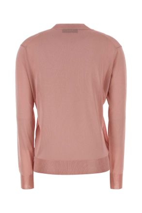 Fendi Womens Pink Stretch Viscose Sweater Magnolia-26 Exterior: Elastane Maglieria