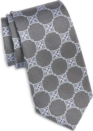Nordstrom Geometric Silk Tie in Black at Nordstrom