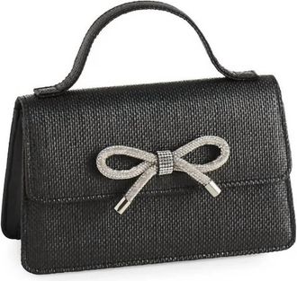 Shiraleah Bowie Mini Straw Bag In Black