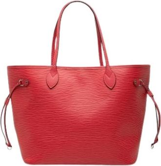 Louis Vuitton Pre-owned Neverfull MM - Dames - Vintage Shopper - Rood - ONE Size - Leer - Vintage