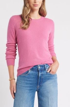 Caslon Cashmere Crewneck Sweater in Pink at Nordstrom Rack, Size Large