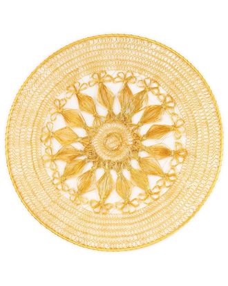 Tiramisu Sunburst Petal Weave Metal Placemat
