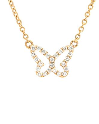 Nephora 14K 0.09 Ct. Tw. Diamond Butterfly Necklace