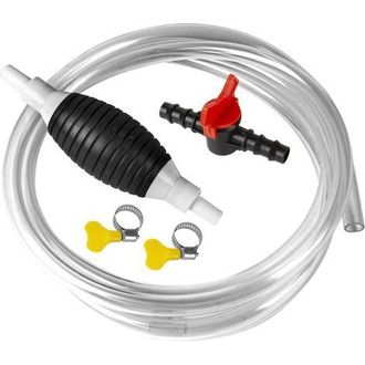 OEM Pompa A Sifone Manuale Portatile Per Il Travaso Di Carburante - Compatibile Con Benzina, Diesel, Gasolio E Solventi - Tubo Flessibile Da 3 M Incluso
