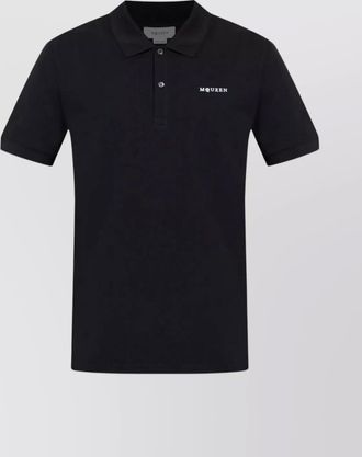 Alexander McQueen cotton piqu&eacute; short-sleeve polo shirt