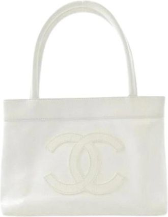 Chanel Pre-owned Caviar Skin Bag - Dames - Vintage Handtas - Wit - ONE Size - Leer - Vintage