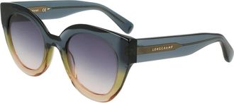 Longchamp Zonnebril met vlindermontuur - Dames - Zonnebrillen - Blauw - 49 MM - Accessoires