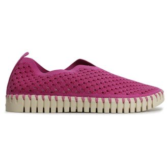 Ilse Jacobsen Tulip 3275 Textile Womens Slip On Shoes - Rose Violet - Size:UK 5