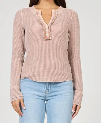 Dear John Denim Luna Thermal Top In Pink Clay